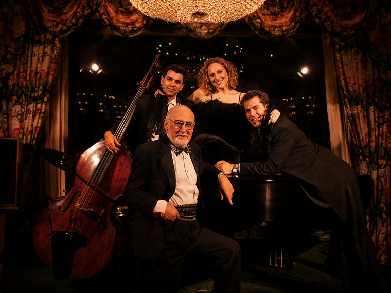 The Greenbrier, with the band